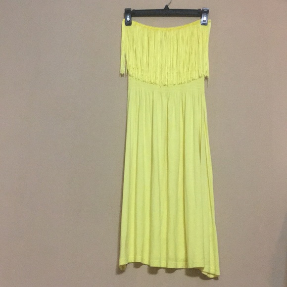 💛CRISTINA LOVE💛 YELLOW STRAPLESS DRESS - Picture 3 of 8